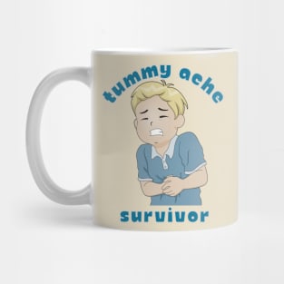 Tummy Ache Survivor 80s retro boy Mug